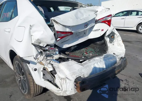 2015 Toyota Corolla S Plus из США, поврежденный, VIN 2T1BURHE0FC455169